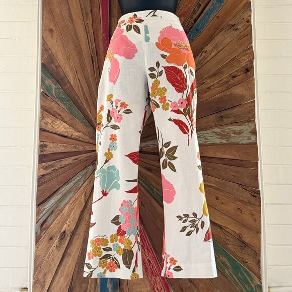 MARELLA Pants - Marella tropical floral print cotton pants Sz 2 pockets